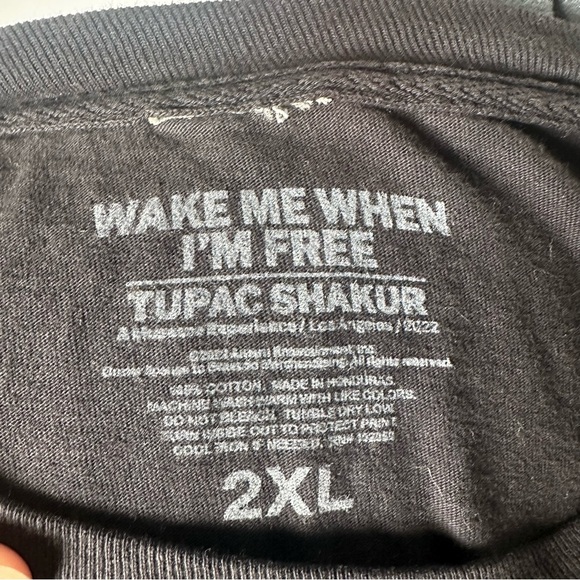 Tupac Shakur - “Wake Me When I’m Free” Shirt - From Museum In Los Angeles - Picture 3 of 3